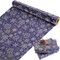Navy Blue and Brown Kraft Gift Wrapping Paper Jumbo Roll, Snowflake Recycle Christmas Wrapping Paper for Gift Wrapping Arts Crafts Decorations, 17x590 Inch.